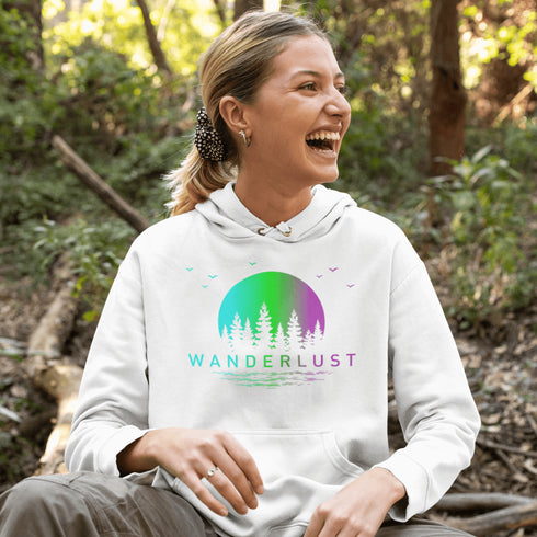 This hoodie features a stunning gradient moon and forest graphic, capturing the serene beauty of nature right on your back. Whether you're camping under the stars, hiking through the woods, or simply enjoying a bonfire with friends, this cozy hoodie will keep you warm and stylish.